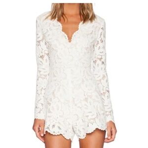 Alexis Manolo Lace Romper in Ivory white  Size XS